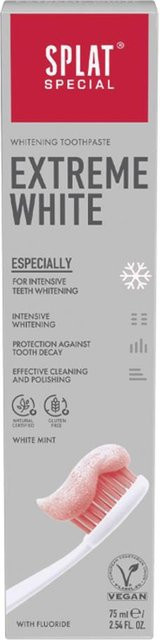 SPLAT Extreme White Zahnpasta intensiv aufhellend mit Fluorid, 75 ml - Bild 1