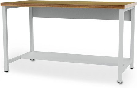 Bedrunka + Hirth Arbeits- und Werktisch aus Stahlblech und Holz, grau, B/H/T: 150 x 85,9 x 75 cm - Bild 1