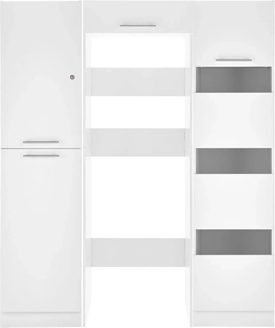 Respekta Hauswirtschaftsraum Set Clara Waschmaschinenschrank in Weiß Matt, B/H/T: 167,4 x 200 x 67,6 cm - Bild 1