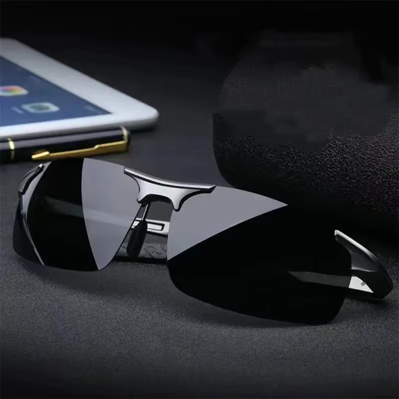 Polarisierte Sonnenbrille, Quadrat, Herren, Schwarz, Photochromism - Bild 1