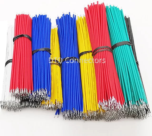 100 Stück UL1007 Jumper Kabel Set in 6 Farben, doppelseitig verzinnt, verschiedene AWG-Stärken (26/24/22/20/18) - Bild 1