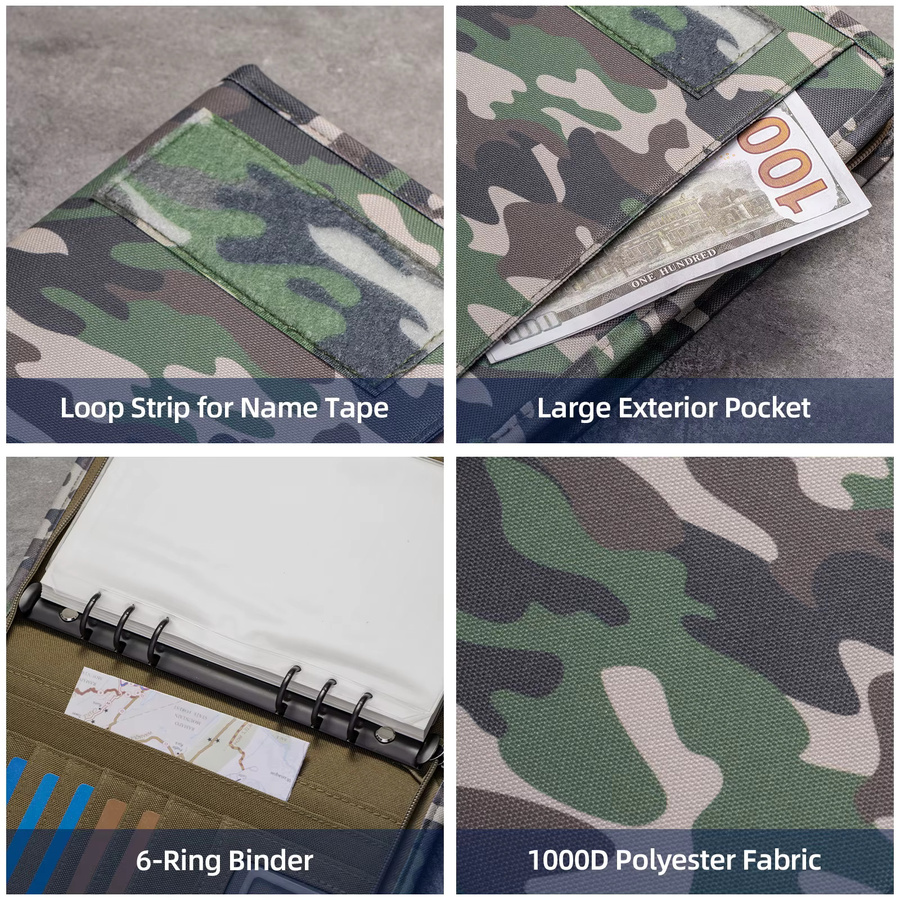 Kosibate Outdoor Padfolio Ringbuch A5 Wetterfestes taktisches Notizbuch mit 80 Blatt Loseblattpapier in Multicolour - Bild 5