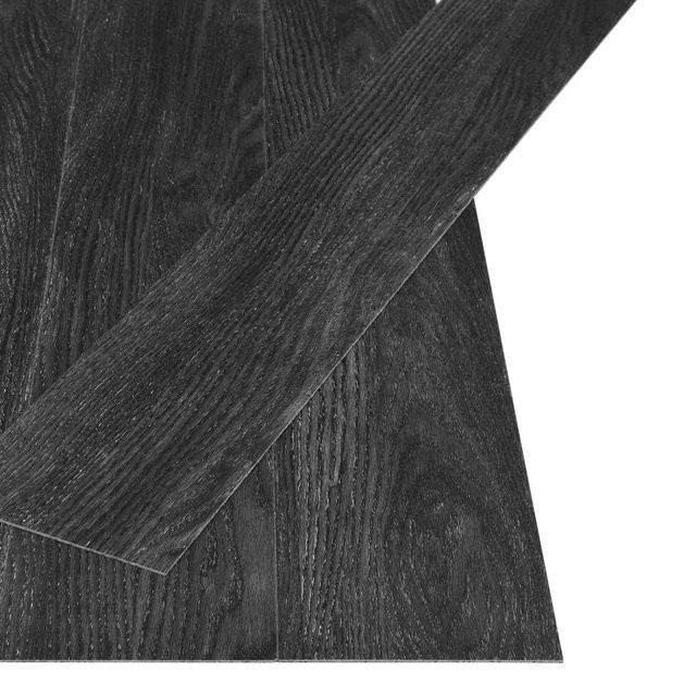 vidaXL Selbstklebende Bodenbelagsdiele in Anthrazit mit Holzoptik, 32 Stück, 4,46 m² aus PVC - Bild 1
