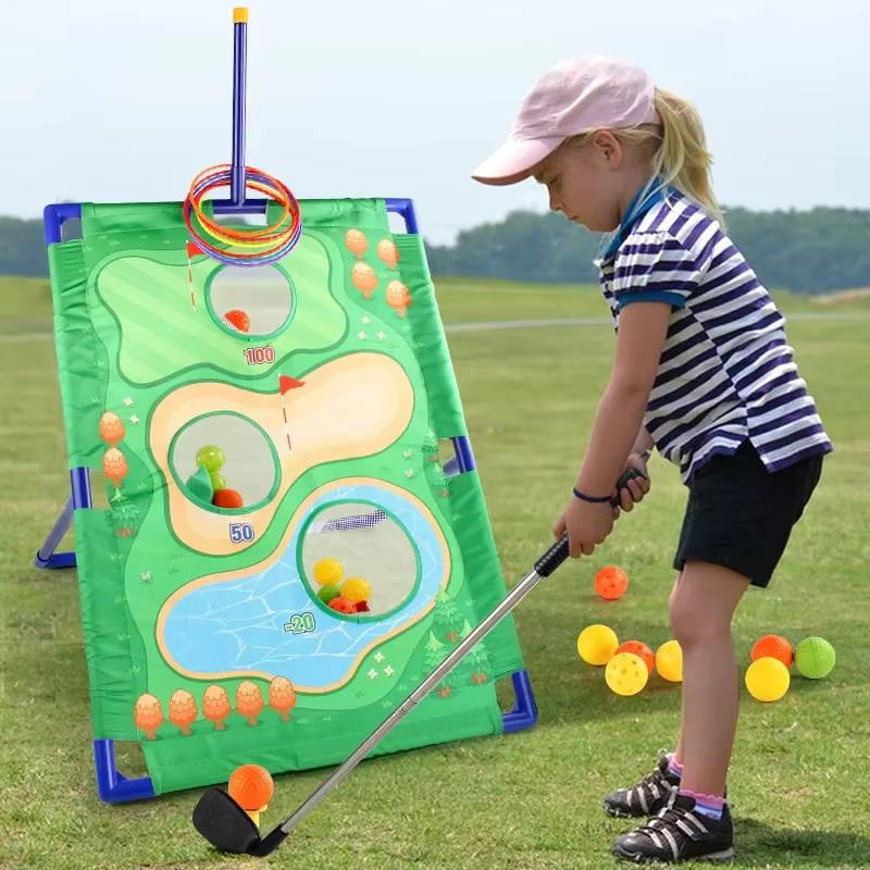 CONUSEA 3-in-1 Kinder-Golfspiel Fußball, Indoor-Spiele, Wurf-Sandsack-Spiel, Sportspielzeug - Bild 2