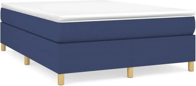 vidaXL Boxspringbett Blau Stoff B/T: 140 x 190 cm - Bild 1