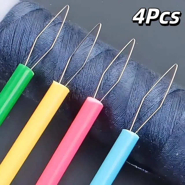 4-teiliges Set farbige Kunststoff-Einfädelwerkzeuge für DIY-Nähzubehör in Multicolour - Bild 1