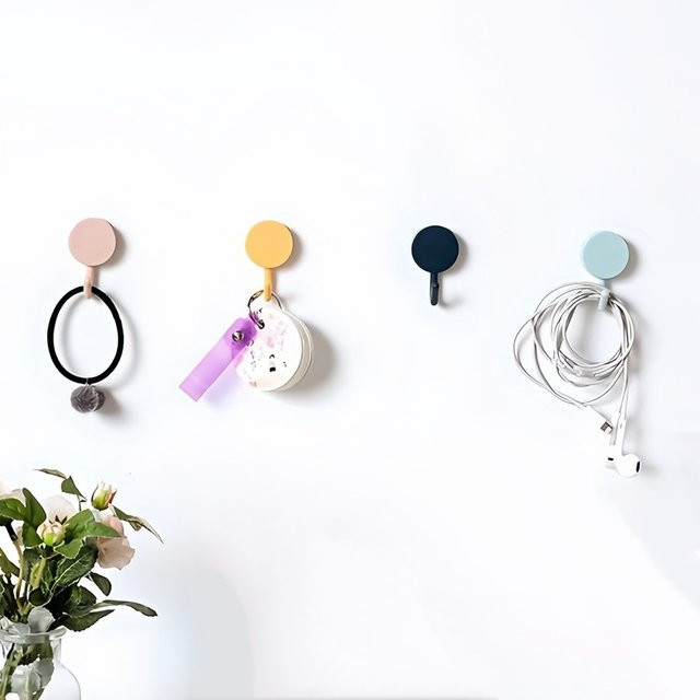 9er Set Makaron-Haken in Multicolour, selbstklebend und wasserdicht für Küche und Badezimmer - Bild 1