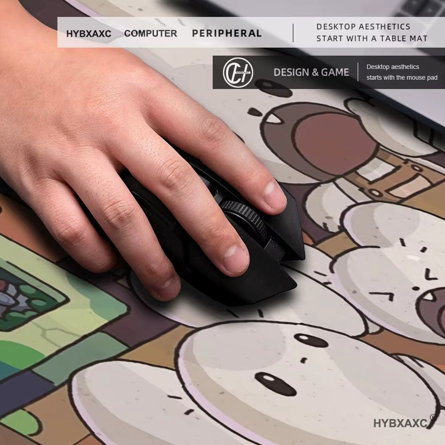 HYBXAXC PTCG Maushold Spielmatte für Einzelspieler in Schwarz und Multicolour - Bild 2