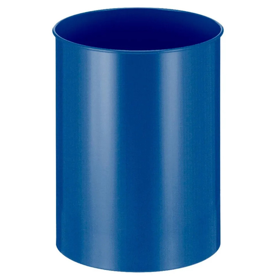 PROREGAL Runder Metall Papierkorb Blau, Höhe: 47 cm, Durchmesser: 33,5 cm - Bild 2