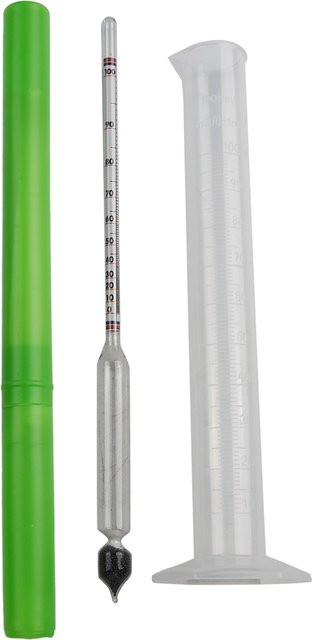 DAZZLEEX Hydrometer Set mit Messbecher zur Messung der Alkoholkonzentration für Wein, Wodka und Whisky, transparent - Bild 1