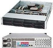 Supermicro SC825 TQC-R1K03LPB Rackgehäuse in Schwarz mit 2U Bauhöhe, e-ATX Unterstützung, SATA/SAS Schnittstellen und 1000 Watt Hot-Swap Netzteil - Bild 1