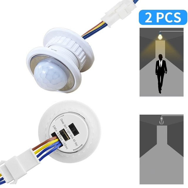 Automatischer Bewegungsmelder-Lichtschalter mit PIR-Anwesenheitssensor in Weiß - Bild 1