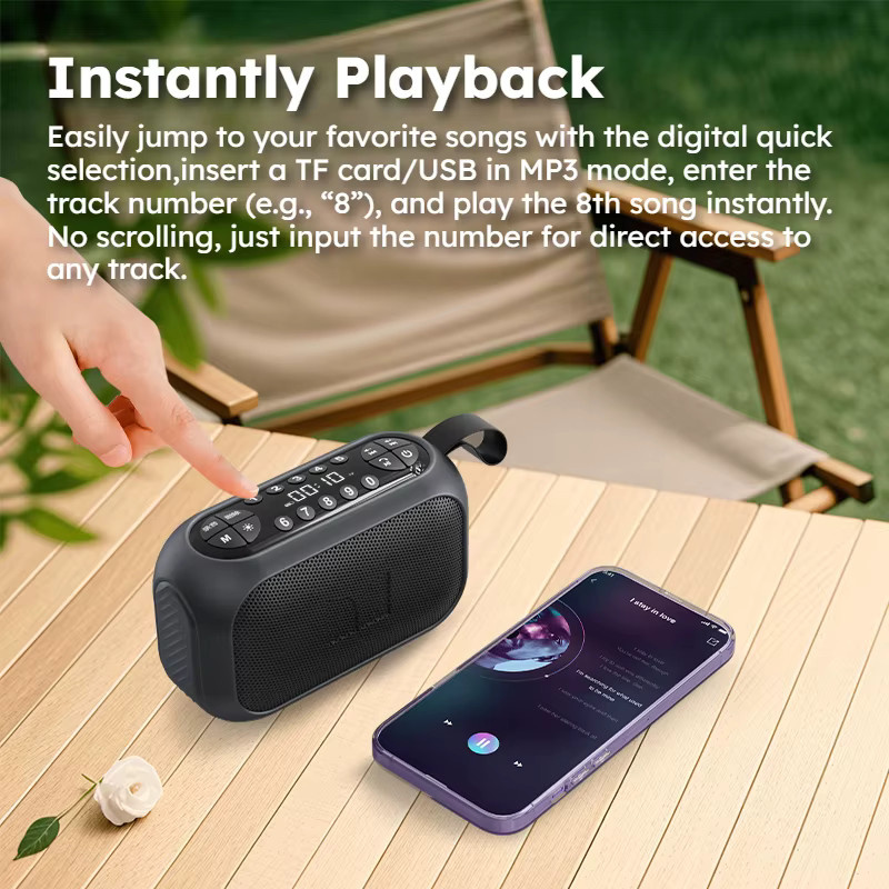 Monster M6 Outdoor-Bluetooth-Lautsprecher in Schwarz mit FM, TF, USB und AUX-Unterstützung - Bild 5
