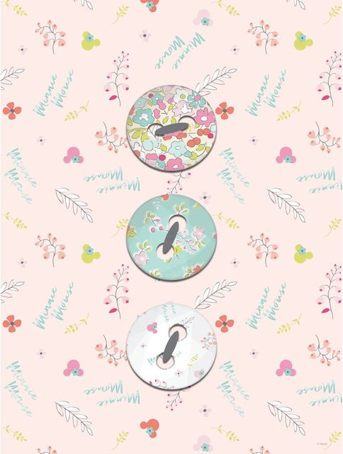 Komar Wandbild Minnie Mouse Buttons, Multicolor, Breite: 30 cm, Höhe: 40 cm - Bild 1