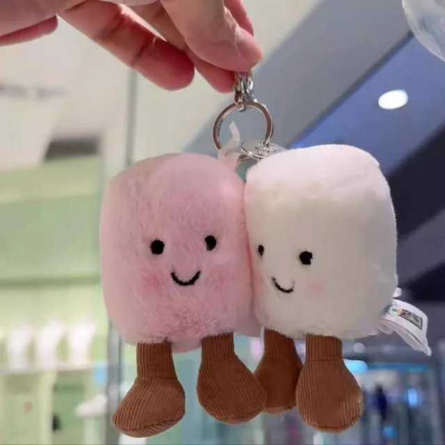 Schlüsselanhänger Zwei-Marshmallow, grau, Unisex - Bild 1