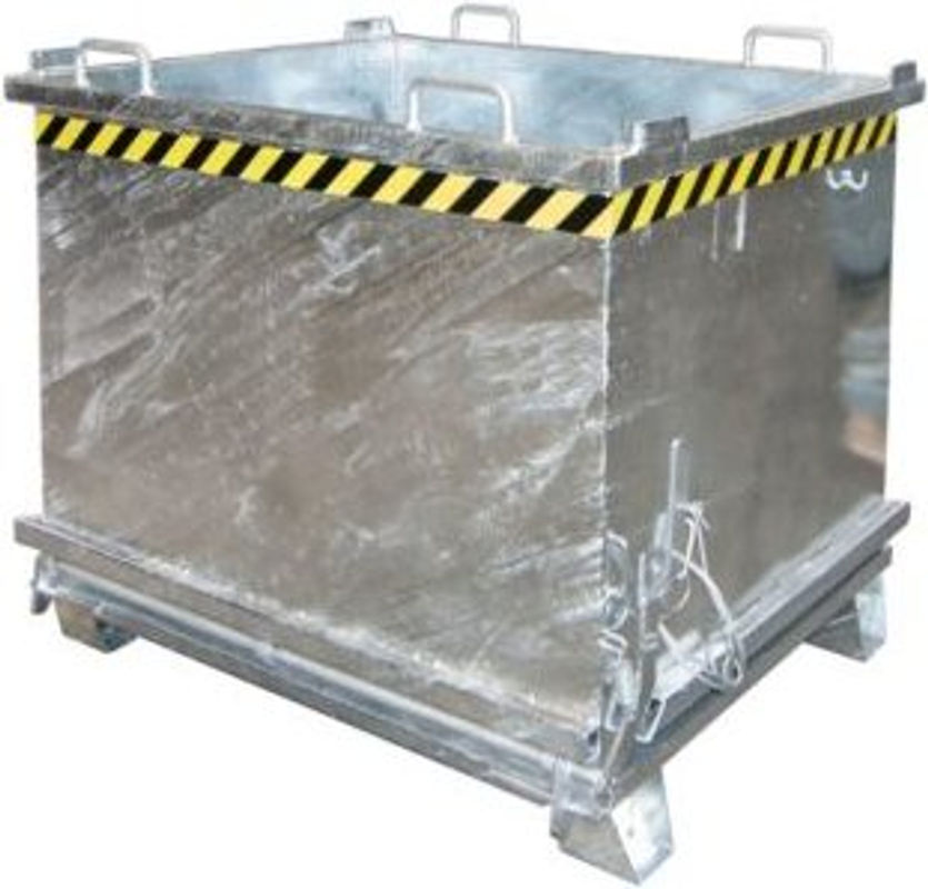 Klappbodenbehälter SB 1500 von Bauer, verzinkt, Farbe: Silber, B/T/H: 190,4 x 116,0 x 103,5 cm - Bild 2