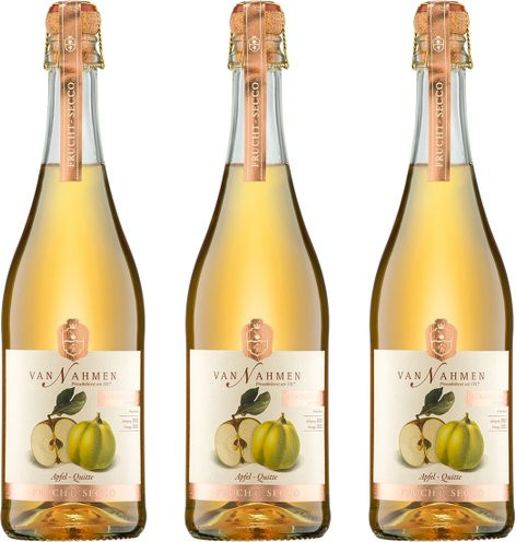 van Nahmen, Frucht-Secco Apfel-Quitte, alkoholfreier Schaumwein, 3 x 0,75 l - Bild 1