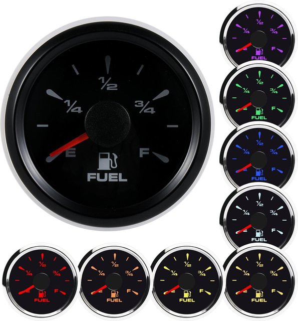 VehicleKit Marine Tankanzeige wasserdicht in Silber mit verschiedenen Widerständen 0190ohm 24030ohm 0180ohm 10180ohm 240-33ohm - Bild 1