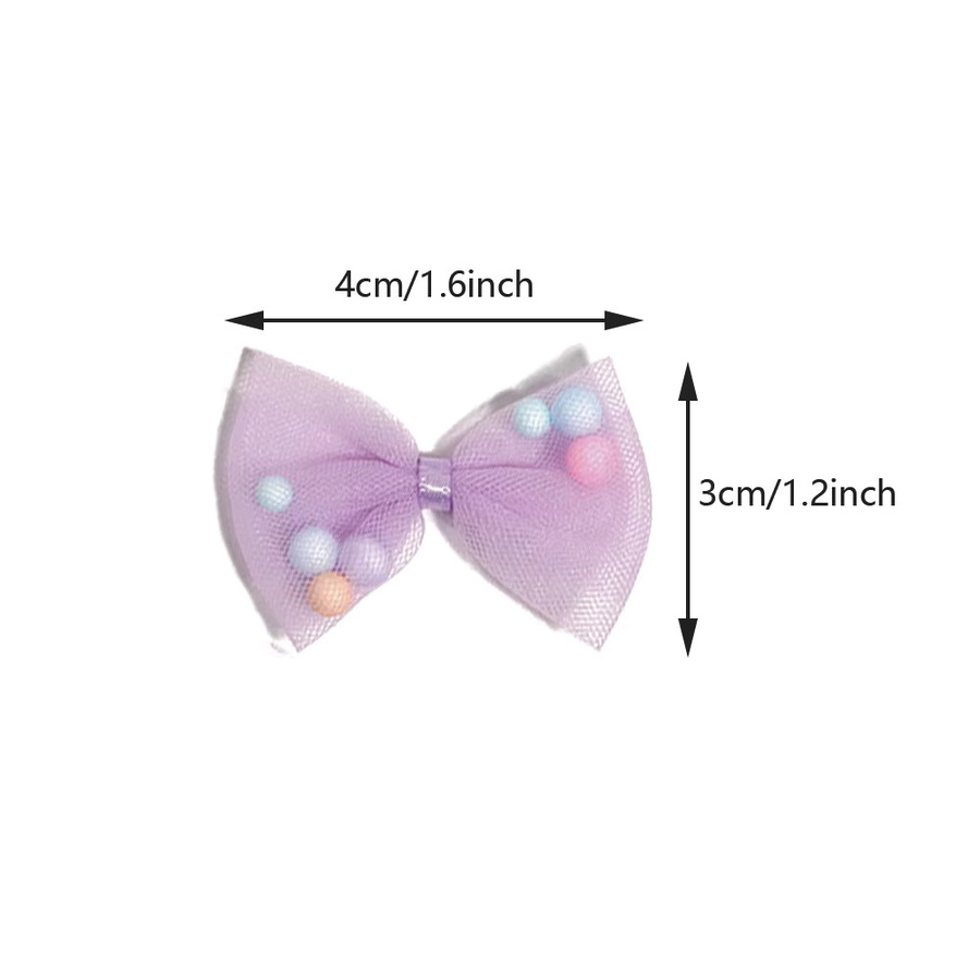 10er Set bunte Schleifen aus Mesh und Schaumstoff für Haar-Accessoires und Dekorationen wie Hochzeit, Party oder Weihnachten, Mehrfarbig - Bild 2