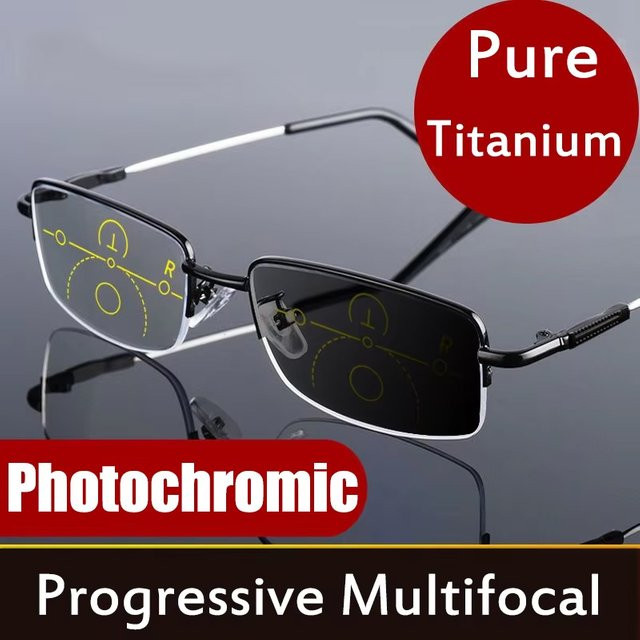 EVUNHUO Lesebrille Progressive Multifokale, rectangular, black, Unisex - Bild 1