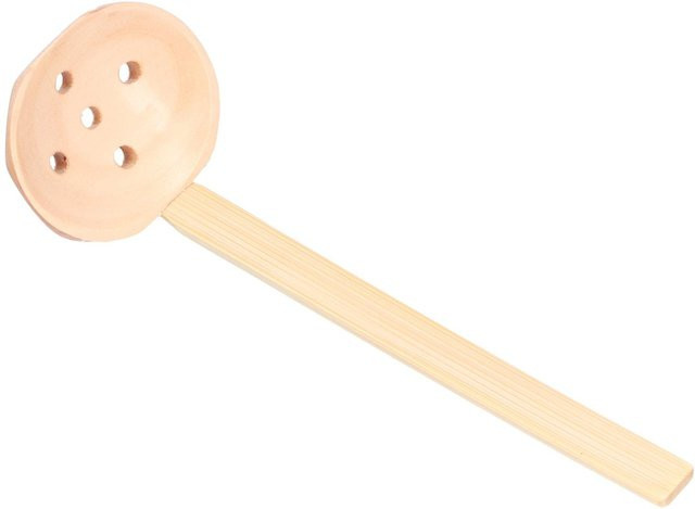 CosyHome Holzlöffel als Schaumlöffel und Suppenlöffel mit langem Griff, beige - Bild 1