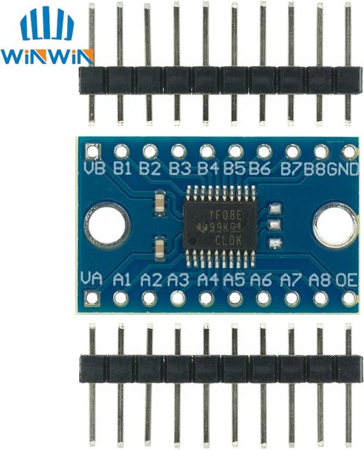 TXS0108E 8 Kanal Logic Level Converter Bidirektional TTL zu 3,3 V und 5 V in Blau - Bild 1