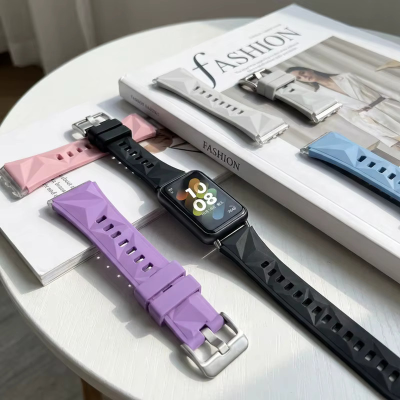 FancyWrist Uhrenarmband Silikon, Weiß, Unisex, Samsung Galaxy Watch Fit 3 - Bild 4