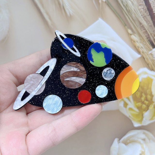 shmik Brosche Planet Acryl, personalisiertes Abzeichen - Bild 1