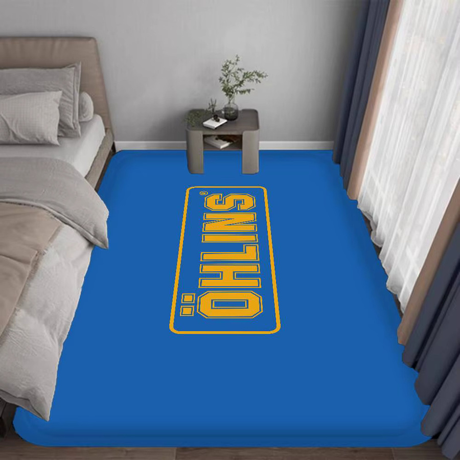 O-Ohlins Flurteppich Blau, moderner rechteckiger Bereichsteppich, waschbar und rutschfest für Wohnzimmer, Küche oder Flur - Bild 3