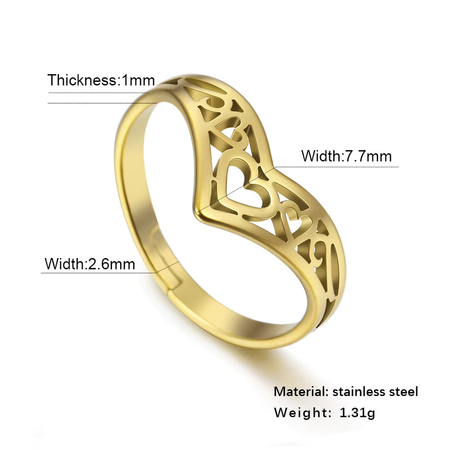 Cazador Ringe, Edelstahl, Gold, Damen - Bild 3