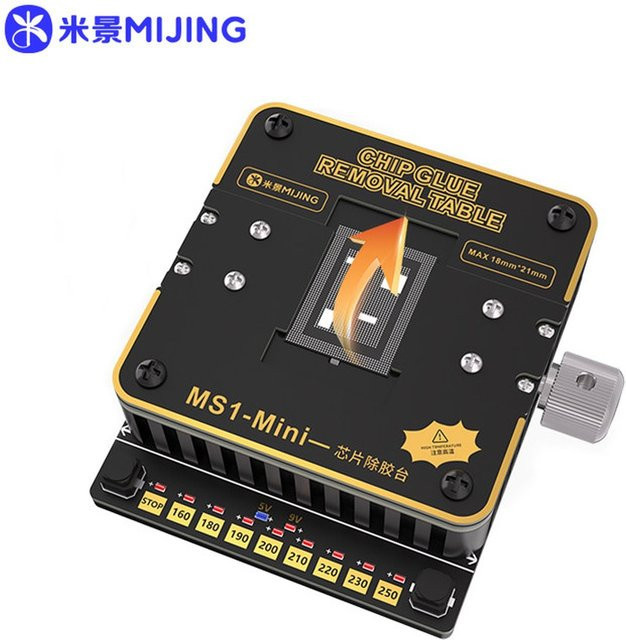 Mijing MS1 Mini IC Chip Kleber Entfernung Plattform und Rework Reparatur Station für Handy Motherboard IC CPU in Schwarz - Bild 1