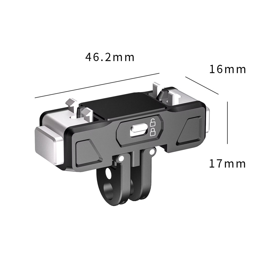 STARTRC Faltbare magnetische Adapterbasis für Insta360 X5, ACE und Ace Pro 2 in Schwarz mit Schnellverschluss und Sicherheitsschnalle aus Metall - Bild 5