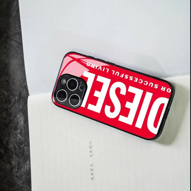 Diesel Handyhülle Hartschalen-Cover für iPhone 17 16 15 14 13 12 Pro Max XR Air Plus in Schwarz Silber - Bild 1