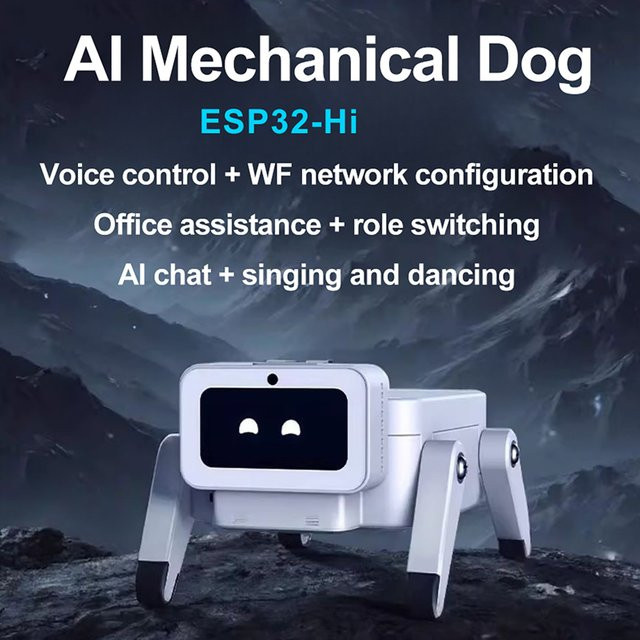 luxuglow Kleiner Sprachgesteuerter KI-Roboterhund, Desktop-Lernspielzeug - Bild 1