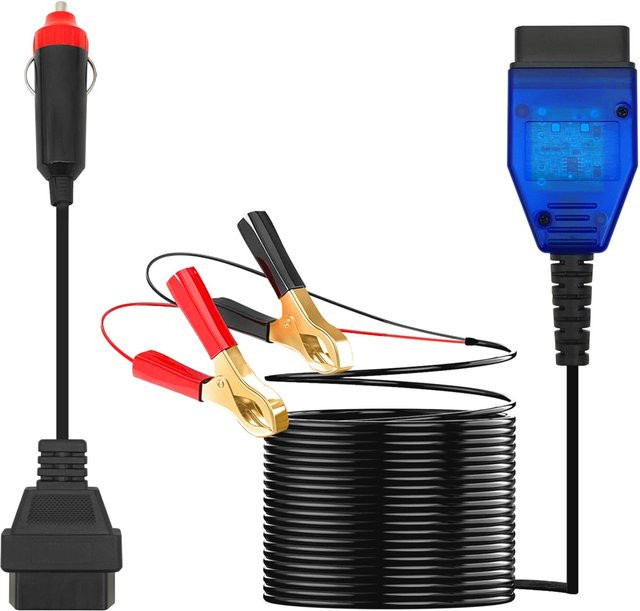 VehicleKit OBDII Auto-Speicher-Datenschoner und Notstromversorgungskabel in Schwarz - Bild 1