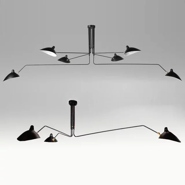 TAONUANSHU Mouille Nordic Spider Pendelleuchte in Schwarz für Wohnzimmer und Schlafzimmer - Bild 1