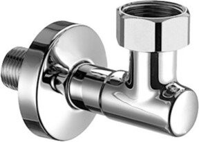 Schell Wasserzähler-Anschlussbogen G 3/4 IG mit verstellbarem Abgang 1/2 Zoll, verchromt - Bild 1
