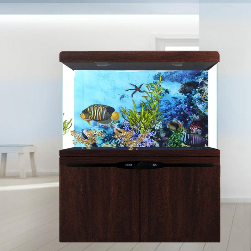 Dekorativer Aquariums-Hintergrund von Honor Electronics als PVC-Sticker mit Landschaftsmotiv, mehrfarbig, B: 61 cm - Bild 6