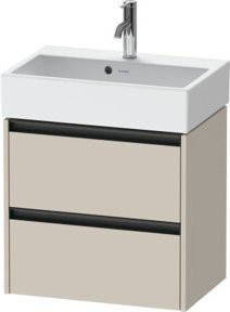 Duravit Waschtischunterschrank Ketho.2 Compact mit 2 Schubladen, wandhängend, Tau matt, B/T/H: 58,4 x 39,0 x 54,9 cm - Bild 1