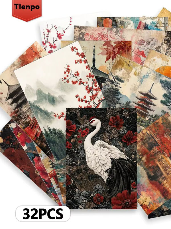 32 Stück Retro-Postkarten im japanischen Vintage-Stil, mehrfarbig, rechteckig - Bild 7