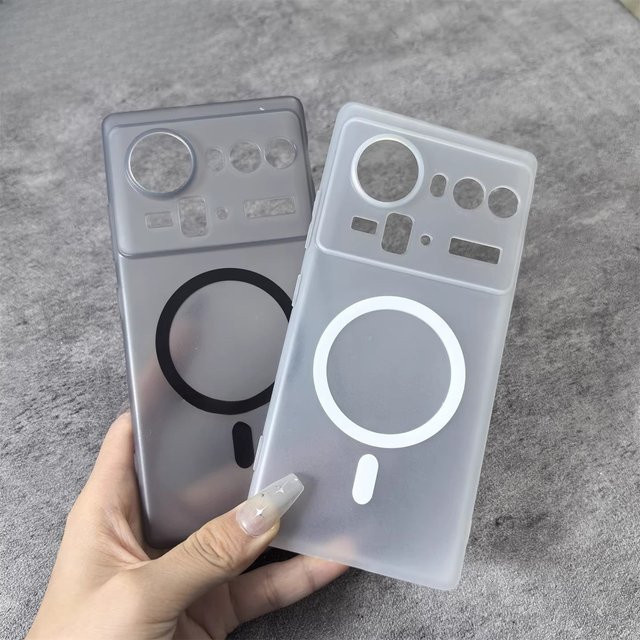 Transparente MagSafe Schutzhülle für ZTE Nubia Z80 Ultra, Z70 Ultra und Z60 Ultra mit stoßfestem Kameraschutz in Schwarz und Matt-Optik - Bild 1