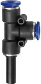 Riegler T-Steckverbindung Stecknippel L-Form Blaue Serie in Blau mit Schlauchdurchmesser 6 mm - Bild 1