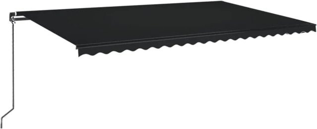 Manuelle Markise von furnicato aus Polyestergewebe in Anthrazit, B: 500 cm, T: 350 cm - Bild 1
