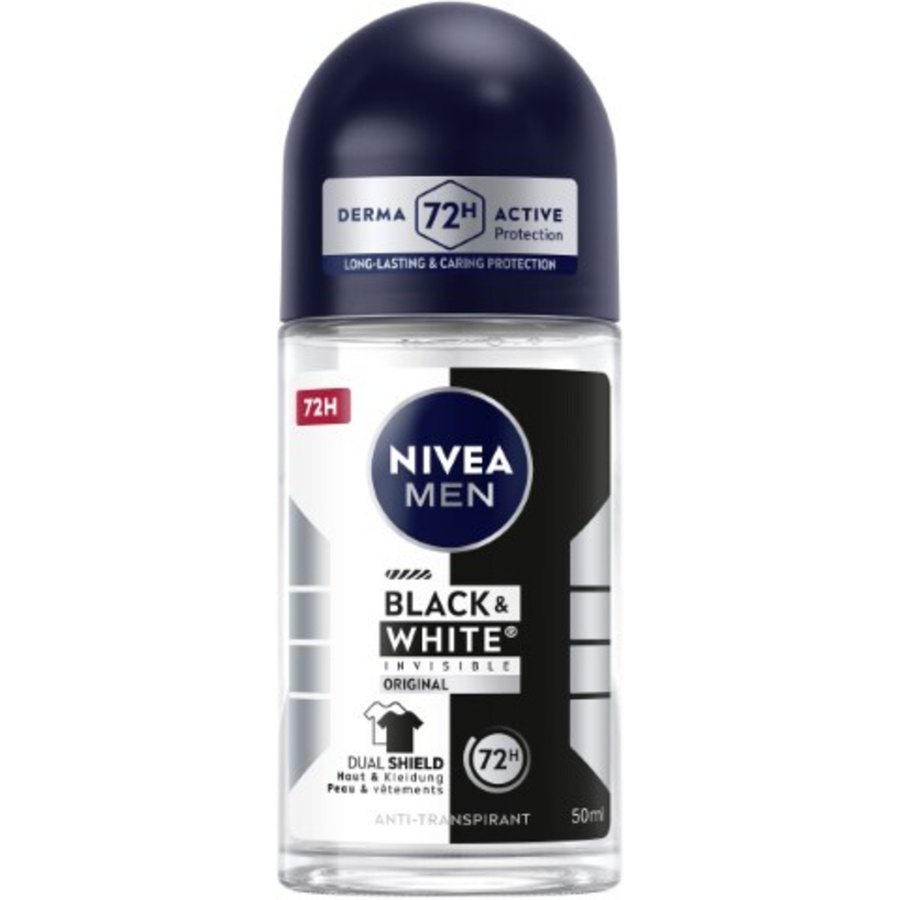NIVEA MEN Deodorant Black & White Invisible Roll-on, 50 ml, Herren - Bild 2