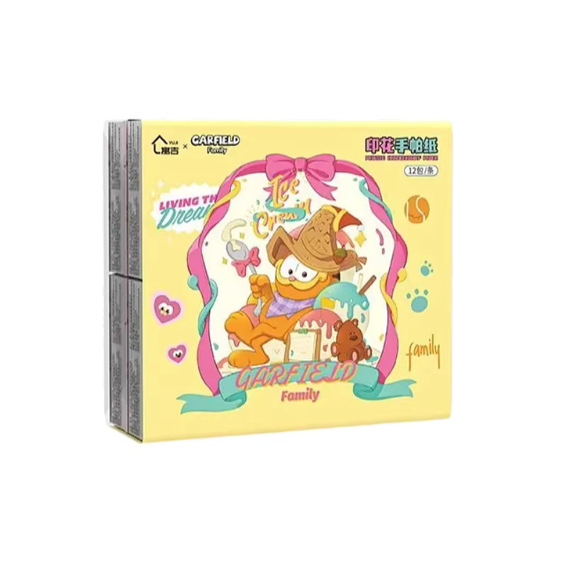 Garfield Kawaii Mini-Taschentücher mit Cartoon-Print, mehrfarbig - Bild 2