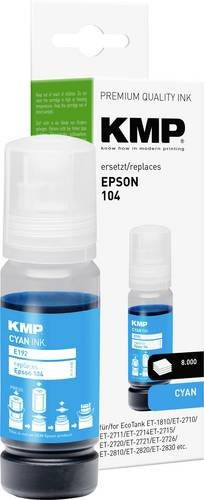 KMP Nachfülltinte Cyan kompatibel mit Epson 104 und T00P2, 70 ml - Bild 1