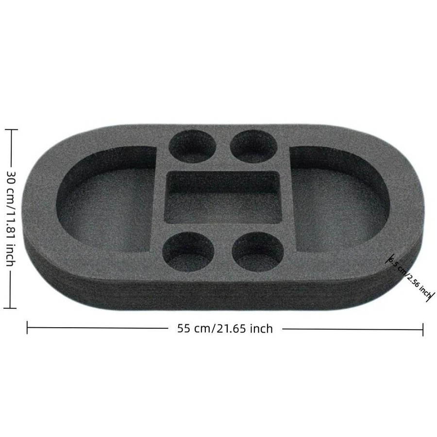 Beijieete Schwimmender Getränkehalter für den Pool, Wasserdichte Eisbar mit Mehrloch-Design, Schwarz - Bild 2