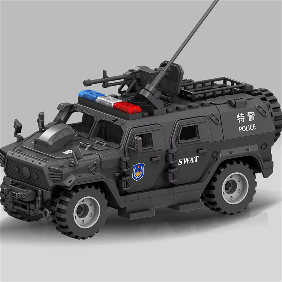 DBPALY Weltkrieg Armee Militär Soldaten SWAT Panzer Fahrzeug, Bausteine - Bild 3