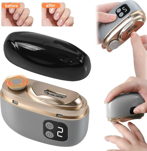 PEICON Elektrischer Nagelknipser, Beige, Metallic - Bild 1