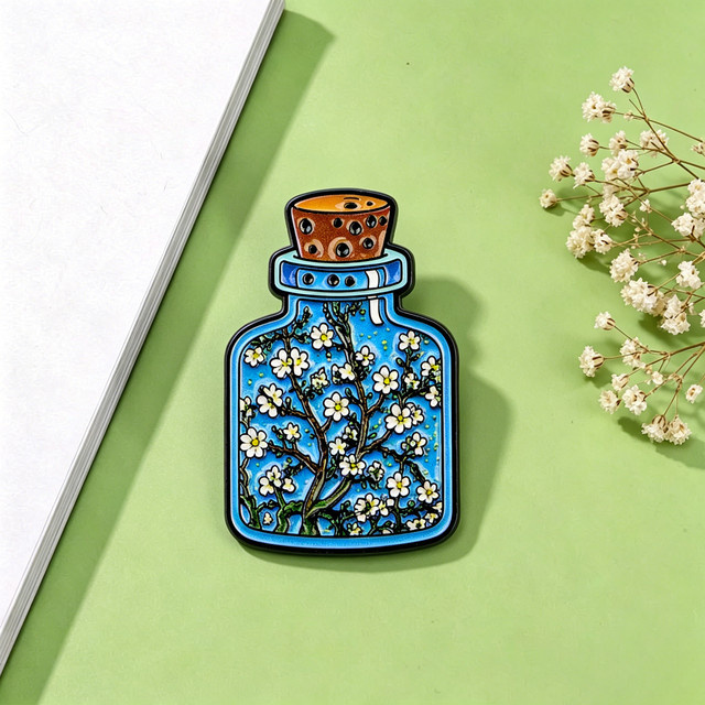 Van Gogh Emaille-Anstecknadel Sternenhimmel, Unisex - Bild 1
